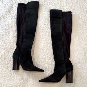 Vince Camuto Demerri Thunder Cloud Suede Over The Knee Boots